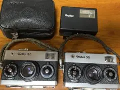 Rollei 35 本体 2台セット ストロボ・保管ケースのサムネイル