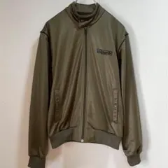 希少デッドストック　アディダス　トラックジャケット　カーキー　スナップボタン留め