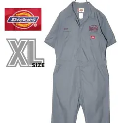 Dickies ディッキーズ 半袖つなぎ XL グレー 灰色 USED 古着