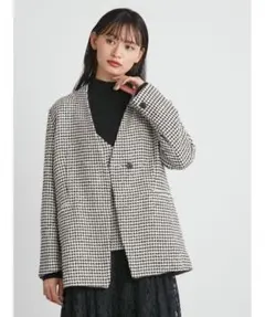 リリーブラウン ノーカラージャケット