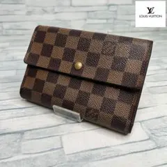 美品 60 LOUIS VUITTON ルイヴィトン二つ折り財布 ダミエ ep8 - メルカリ