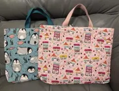 入園入学準備　レッスンバッグ　手提げバッグ　絵本バッグ　2点セット