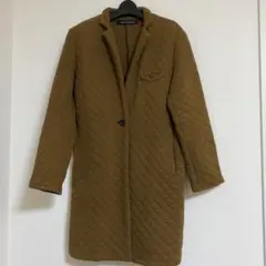 mizuiro ind コットンウール　キルティングロングコート