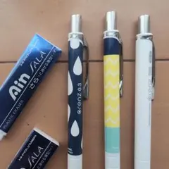 中古★ぺんてるシャープペンシル3本＋消しゴム2個セット