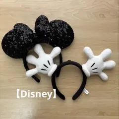 ディズニーカチューシャ2点セットミッキーミニーぬいぐるみぬいばキーホルダーのサムネイル