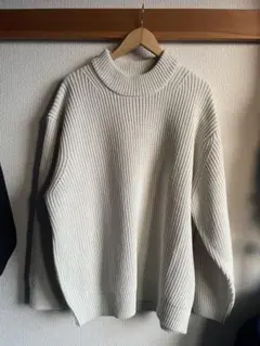 【完売】GU リブ編みハイネックセーター 3XL ホワイト