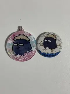 ハイキュー ツキガラス 月島蛍 アクリルキーホルダー 缶バッジ セット