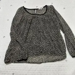NATURAL BEAUTY BASIC ブラウス 長袖 ヒョウ柄 M