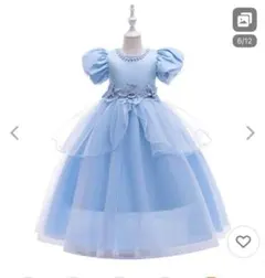 道草様専用　水色 フリルドレス　シンデレラ　130cm