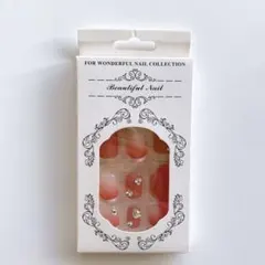 ✨ラスト１点✨ネイルチップ 24枚入り ウエディング ピンク ビジュー キラキラ