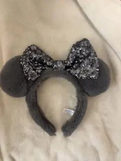 東京ディズニーリゾート ミニーマウス グレー ファー カチューシャ