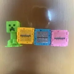 マインクラフト クリーパー フィギュアとブロックセット　ハッピーセット