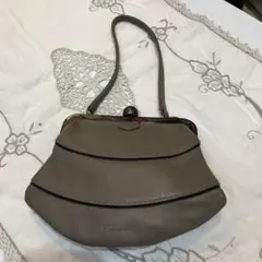 FURLA グレー レザー クラッチバッグ