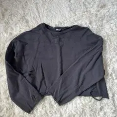 ANAP グレー トレーナー フリーサイズ ダメージ加工 カーキ グレー