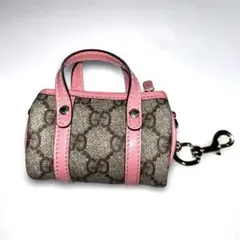 GUCCI ミニボストンバック チャームキーホルダー GG柄