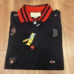 【美品】Gucci グッチ　ネイビー ポロシャツのサムネイル
