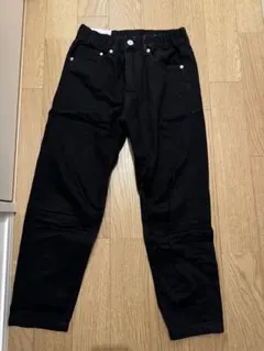H&M リラックスタイプ クロップドデニムパンツ ブラック