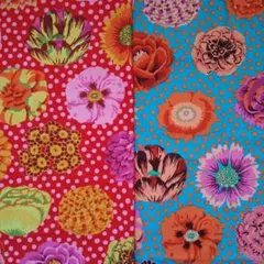 ケイフファセットの生地　５０㎝✕１１０㎝２枚セット　Big Blooms