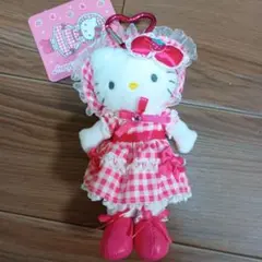 ハローキティ ロリータ　ぬいぐるみキーホルダー