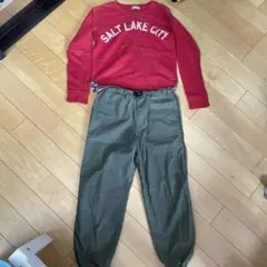 スウェット＆パンツ上下セット　キャンプ最適　アメカジ　デニムダンガリー好きな方