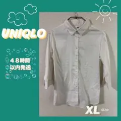 UNIQLO ユニクロ　シャツ　ホワイト　XL 七分袖
