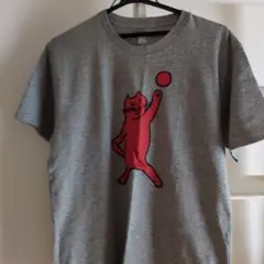 グラニフ　graniph　 猫イラスト Tシャツ M グレー