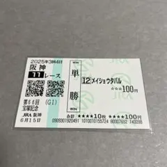 2025年 宝塚記念 メイショウタバル 現地単勝馬券 - メルカリ