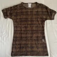 DRIES VAN NOTEN チェック柄 パワーネットカットソー ライカ期のサムネイル