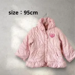 ベビー　アウター　中綿ジャケット　西松屋　ピンク　ドット　95cm ハート