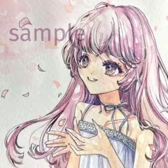 手描きイラスト　オリジナルイラスト　アナログイラスト　水彩画　原画 No.116