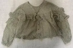 cepo ブラウス　フリル　チェック　春コーデ　レディース　M