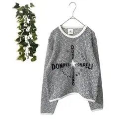 【M】 レディース ニット セーター 長袖 クルーネック 星 モノトーン 白黒