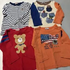 ミキハウス 長袖カットソー 4点セット 90cm