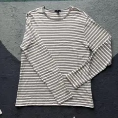 Gap ボーダー 長袖カットソー グレー L