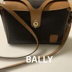 BALLY バリーレトロショルダー バック　黒× 茶