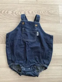 【未着用品】EDWIN ベビー ロンパース デニム オーバーオール サロペット