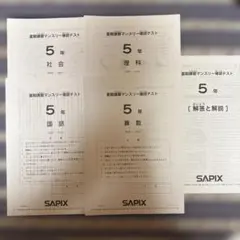 2025年最新】サピックス 5年 マンスリー確認テストの人気アイテム