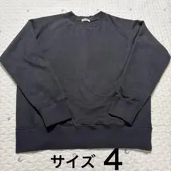 ベイフロー　フェイクスウェードクルーネックスウェット　ブラック　グレー