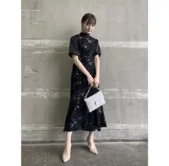 (ちぇる様専用)ラグナムーン　ジャガードレースフレアワンピース