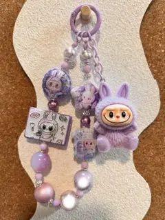 ラブブ　紫　ストラップ