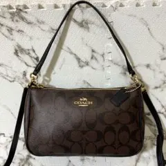 COACH ショルダーバッグ シグネチャー 2WAY ブラウン