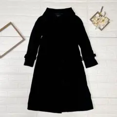 UNTITLED アンゴラ ロングコート ブラック 黒 サイズ1 比翼 ウールのサムネイル