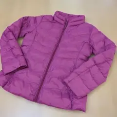美品！ユニクロ紫色のダウンジャケット130サイズ