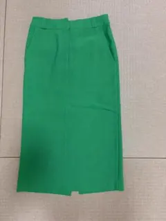 allureville allureville 麻混ペンシルスカート グリーン系のサムネイル