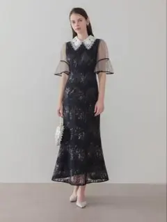 スパンコールボタニカルマーメイドボレロ2WAYワンピースドレス - メルカリ