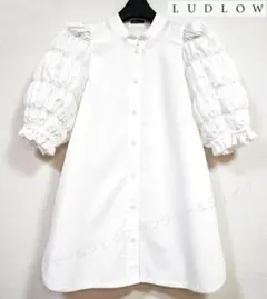 LUDLOWラドロー クリーニング済 Accordion アコーディオンブラウス