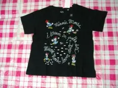 UNIQLO　150ｃｍ新品半袖Ｔシャツ　黒地にミニーマウス　綿100％　UT