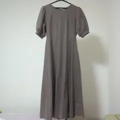 アルシーヴ archives バックリボン パフスリーブ ロングワンピース