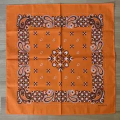 希少 デッドストック 赤 バンダナ ヴィンテージ ペイズリー柄