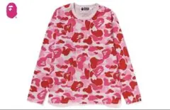 A BATHING APE カモフラ 長袖 Tシャツ ピンク
